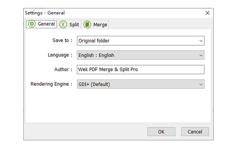 PDF Merge & Split Pro - Settings